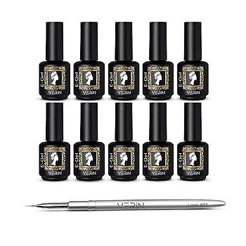 E-Gel Set 10st + Penseel Verin Gellak